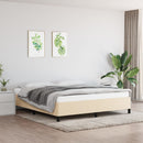 vidaXL krémszínű szövet ágykeret matrac nélkül 180 x 200 cm