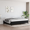 vidaXL fekete szövet ágykeret matrac nélkül 200 x 200 cm
