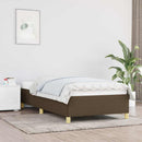 vidaXL sötétbarna szövet ágykeret matrac nélkül 90x190 cm