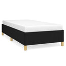 vidaXL fekete szövet ágykeret matrac nélkül 100x200 cm