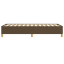 vidaXL sötétbarna szövet ágykeret matrac nélkül 100x200 cm