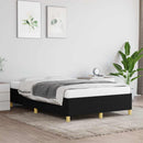 vidaXL fekete szövet ágykeret matrac nélkül 120x200 cm