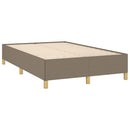 vidaXL tópszínű szövet ágykeret matrac nélkül 120x200 cm