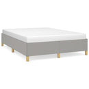 vidaXL világosszürke szövet ágykeret matrac nélkül 140 x 190 cm