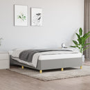 vidaXL világosszürke szövet ágykeret matrac nélkül 140 x 190 cm