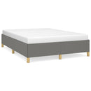 vidaXL sötétszürke szövet ágykeret matrac nélkül 140 x 190 cm
