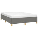 vidaXL sötétszürke szövet ágykeret matrac nélkül 140 x 190 cm
