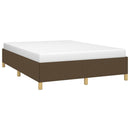 vidaXL sötétbarna szövet ágykeret matrac nélkül 140 x 190 cm