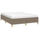 vidaXL tópszínű szövet ágykeret matrac nélkül 140 x 190 cm