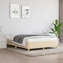 vidaXL krémszínű szövet ágykeret matrac nélkül 140 x 190 cm