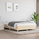 vidaXL krémszínű szövet ágykeret matrac nélkül 140 x 190 cm
