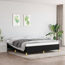 vidaXL fekete szövet ágykeret matrac nélkül 180 x 200 cm