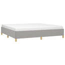 vidaXL világosszürke szövet ágykeret matrac nélkül 200 x 200 cm