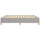vidaXL világosszürke szövet ágykeret matrac nélkül 200 x 200 cm