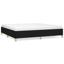 vidaXL fekete szövet ágykeret matrac nélkül 200 x 200 cm