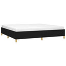 vidaXL fekete szövet ágykeret matrac nélkül 200 x 200 cm