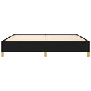 vidaXL fekete szövet ágykeret matrac nélkül 200 x 200 cm