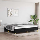 vidaXL fekete szövet ágykeret matrac nélkül 200 x 200 cm