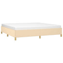 vidaXL krémszínű szövet ágykeret matrac nélkül 200 x 200 cm