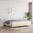 vidaXL krémszínű szövet ágykeret matrac nélkül 200 x 200 cm