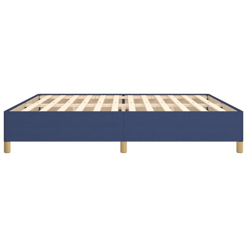 vidaXL kék szövet ágykeret matrac nélkül 200 x 200 cm