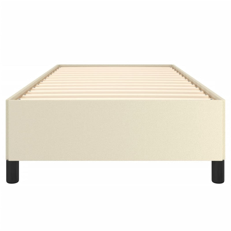 vidaXL krémszínű műbőr ágykeret 90 x 200 cm