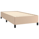 vidaXL cappuccino színű műbőr ágykeret matrac nélkül 100x200 cm