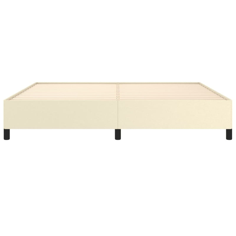 vidaXL krémszínű műbőr ágykeret 200x200 cm