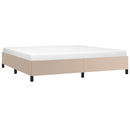 vidaXL cappuccino színű műbőr ágykeret matrac nélkül 200x200 cm