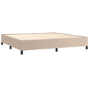 vidaXL cappuccino színű műbőr ágykeret matrac nélkül 200x200 cm