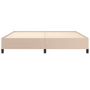 vidaXL cappuccino színű műbőr ágykeret matrac nélkül 200x200 cm
