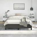 vidaXL fekete műbőr ágykeret matrac nélkül 152 x 203 cm queen size műbőr