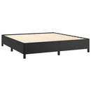 vidaXL fekete műbőr ágykeret matrac nélkül 152 x 203 cm queen size műbőr