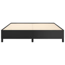 vidaXL fekete műbőr ágykeret matrac nélkül 152 x 203 cm queen size műbőr