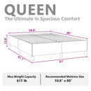 vidaXL fekete műbőr ágykeret matrac nélkül 152 x 203 cm queen size műbőr