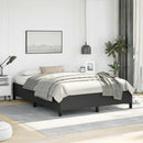 vidaXL fekete műbőr ágykeret matrac nélkül 152 x 203 cm queen size műbőr