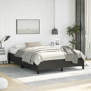 vidaXL fekete műbőr ágykeret matrac nélkül 152 x 203 cm queen size műbőr