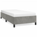vidaXL világosszürke bársony ágykeret matrac nélkül 80x200 cm