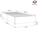 vidaXL sötétzöld bársony ágykeret matrac nélkül 90x190 cm