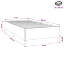 vidaXL sötétzöld bársony ágykeret matrac nélkül 90x200 cm