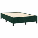 vidaXL sötétzöld bársony ágykeret matrac nélkül 120 x 200 cm