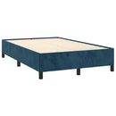 vidaXL sötétkék bársony ágykeret matrac nélkül 120 x 200 cm