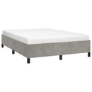 vidaXL világosszürke bársony ágykeret matrac nélkül 140 x 190 cm