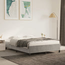 vidaXL világosszürke bársony ágykeret matrac nélkül 140 x 190 cm