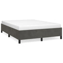 vidaXL sötétszürke bársony ágykeret matrac nélkül 140 x 190 cm