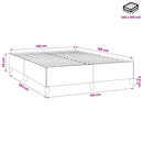 vidaXL fekete bársony ágykeret matrac nélkül 140 x 190 cm
