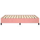 vidaXL rózsaszín bársony ágykeret 140x200 cm