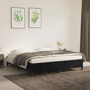 vidaXL fekete bársony ágykeret matrac nélkül 180 x 200 cm
