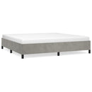 vidaXL világosszürke bársony ágykeret matrac nélkül 200 x 200 cm