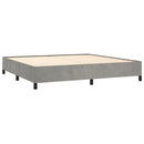vidaXL világosszürke bársony ágykeret matrac nélkül 200 x 200 cm